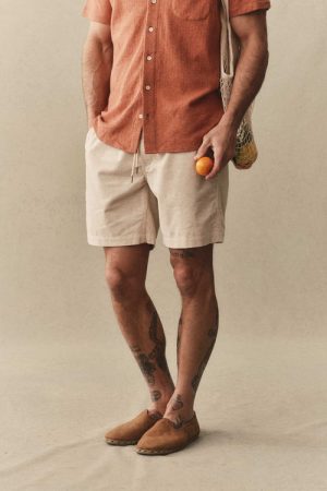 The Apres Short in Heather Oat Pincord