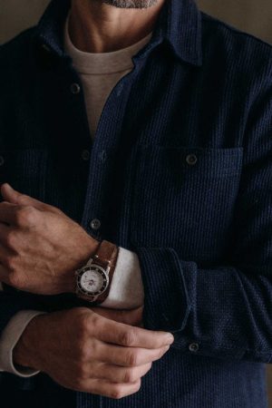 The Utility Shirt in Rinsed Indigo Sashiko