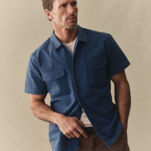 The Short Sleeve Mechanic Shirt in Atlantic Ripstop