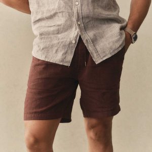 The Apres Short in Burgundy Hemp