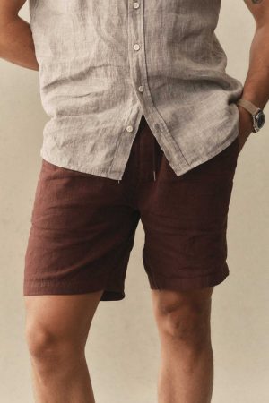 The Apres Short in Burgundy Hemp