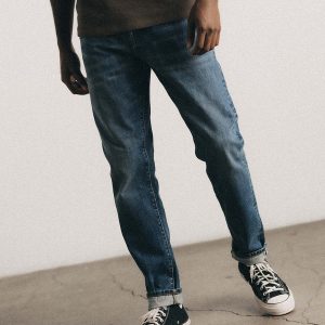 The Slim Jean in Mid Wash Organic Selvedge