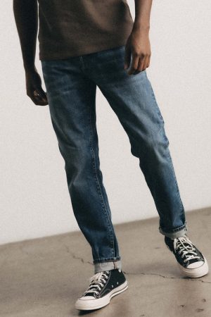 The Slim Jean in Mid Wash Organic Selvedge