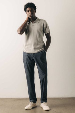 The Easy Pant in Washed Indigo Chambray
