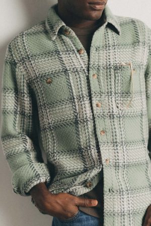 The Cutter Overshirt in Sage Plaid