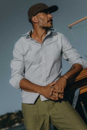 The Jack in Navy University Stripe Everyday Oxford