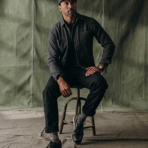 The Utility Shirt in Charcoal Sashiko