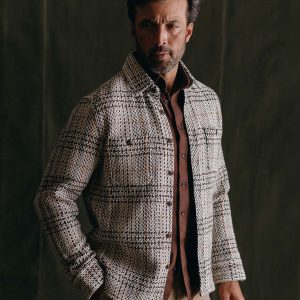 The Cutter Overshirt in Stone Plaid