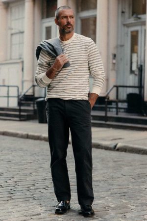The Straight Foundation Pant in Organic Faded Black