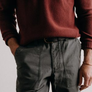 The Surplus Pant in Faded Black Reverse Sateen