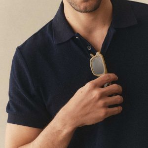 The Pacific Polo in Rinsed Indigo Pique
