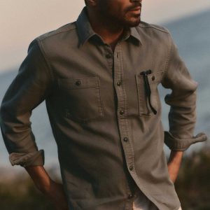 The Dispatch Shirt in Smoked Olive Broken Twill
