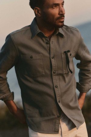 The Dispatch Shirt in Smoked Olive Broken Twill