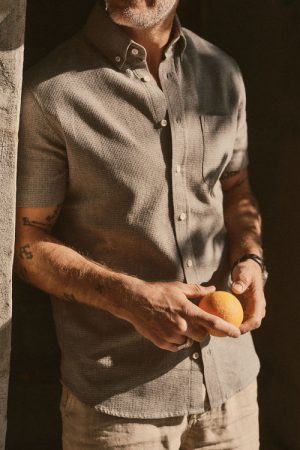 The Short Sleeve Jack in Fern Twist Waffle