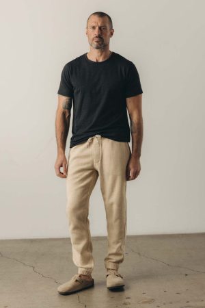 The Apres Pant in Natural Sashiko