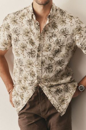 The Short Sleeve Jack in Dried Palms