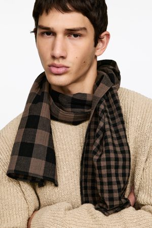 Checkered Cotton Scarf