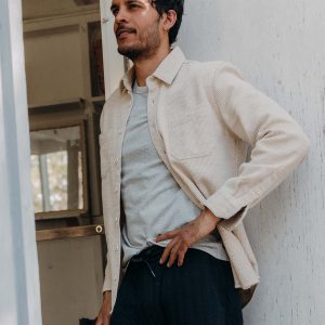 The Utility Shirt in Natural Sashiko