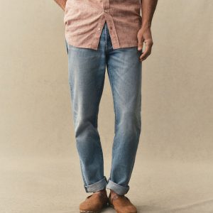 The Democratic Jean in Light Wash Hemp Denim