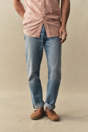 The Democratic Jean in Light Wash Hemp Denim