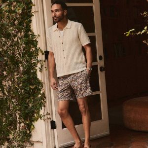 The Drift Board Short in Ivory Floral