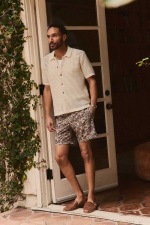 The Drift Board Short in Ivory Floral