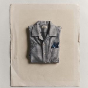 The Hawthorne Shirt in Blue Pin Dot Dobby