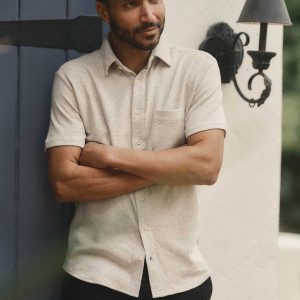 The Short Sleeve California in Heather Oat Double Knit