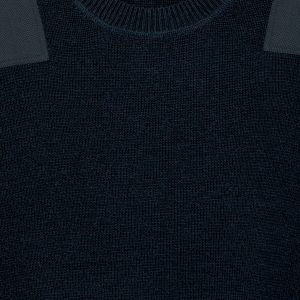 Patch-Detail Wool Jumper